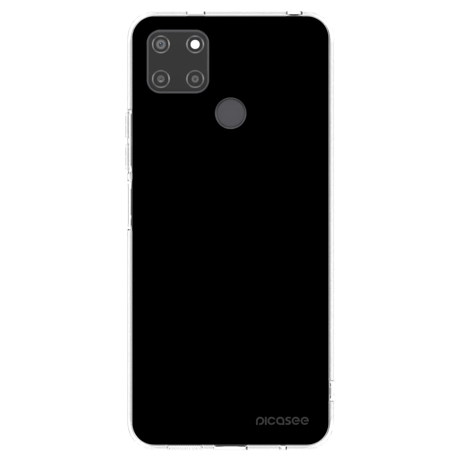Picasee husă transparentă din silicon pentru Realme C21Y - Black Bliss