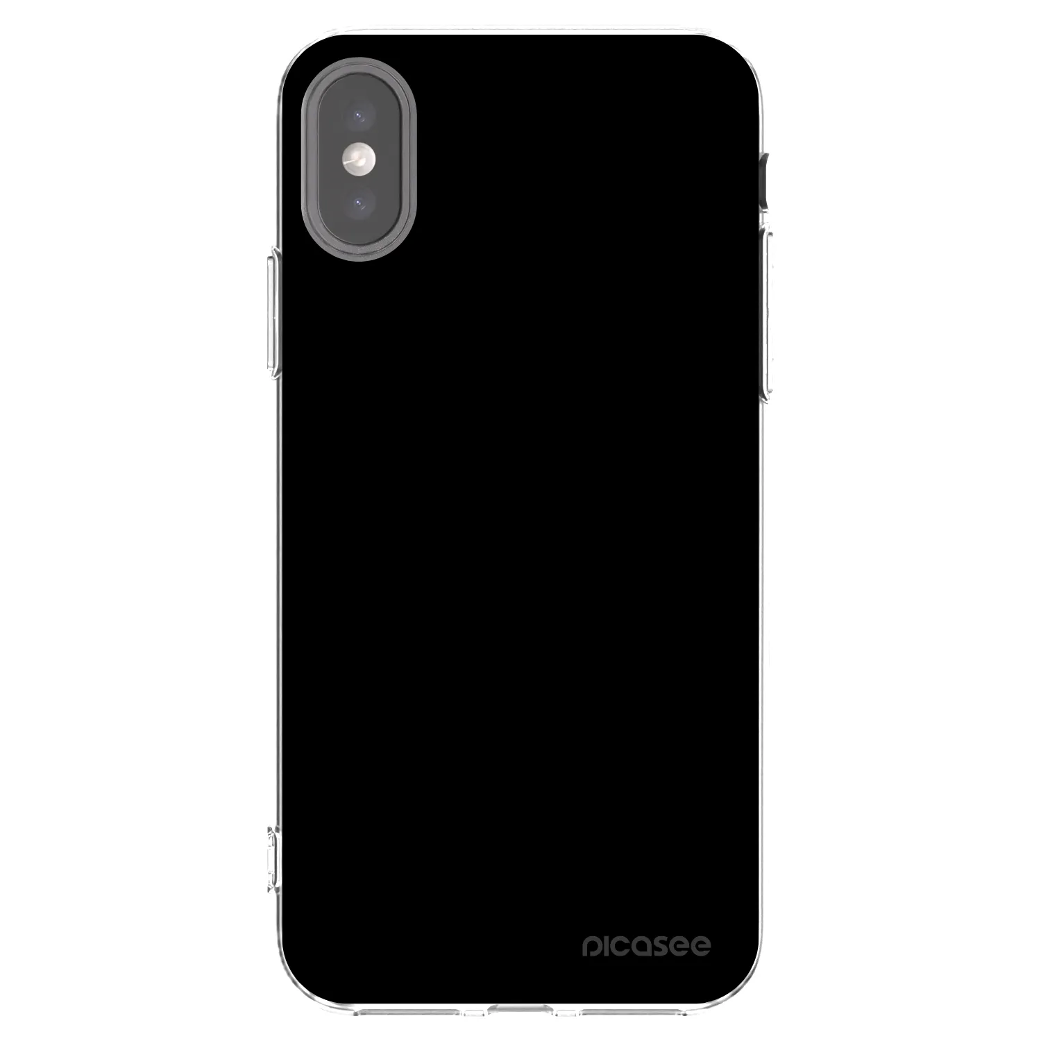 Picasee husă transparentă din silicon pentru Apple iPhone X/XS - Black Bliss