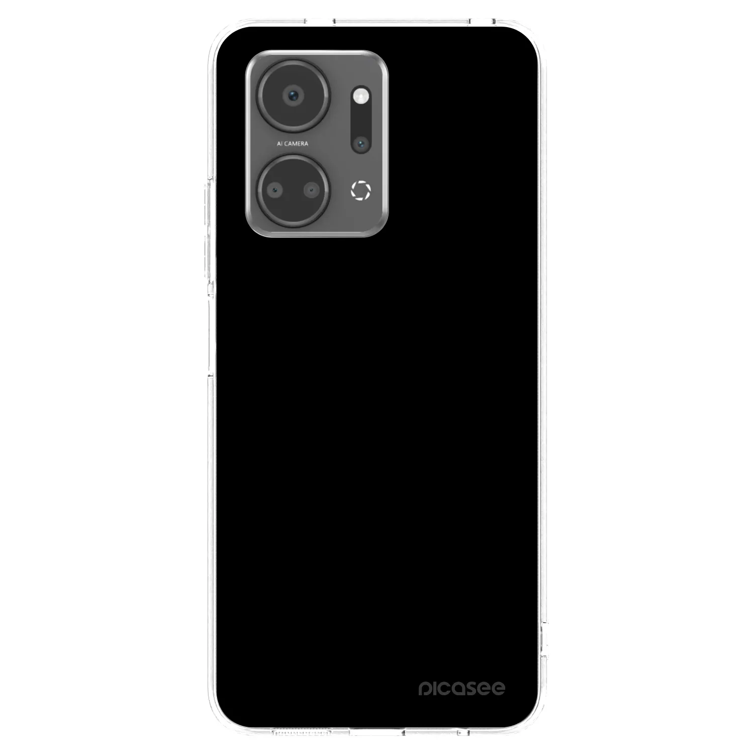 Picasee husă transparentă din silicon pentru Honor X7a - Black Bliss