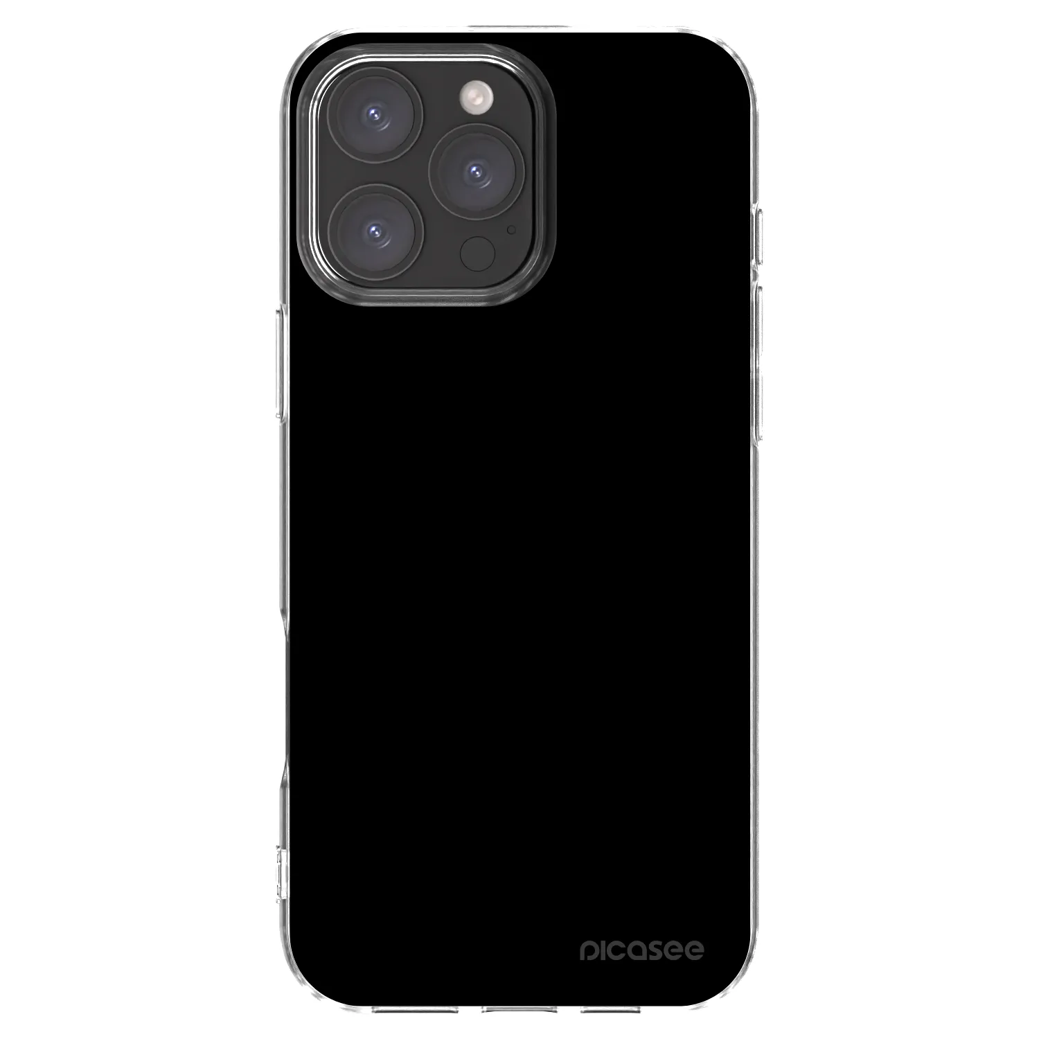 Picasee husă transparentă din silicon pentru Apple iPhone 16 Pro Max - Black Bliss