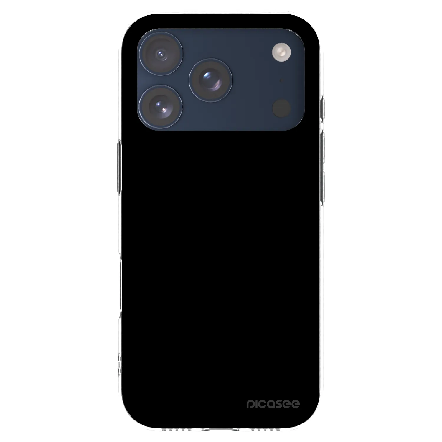 Picasee husă transparentă din silicon pentru Apple iPhone 17 Pro - Black Bliss