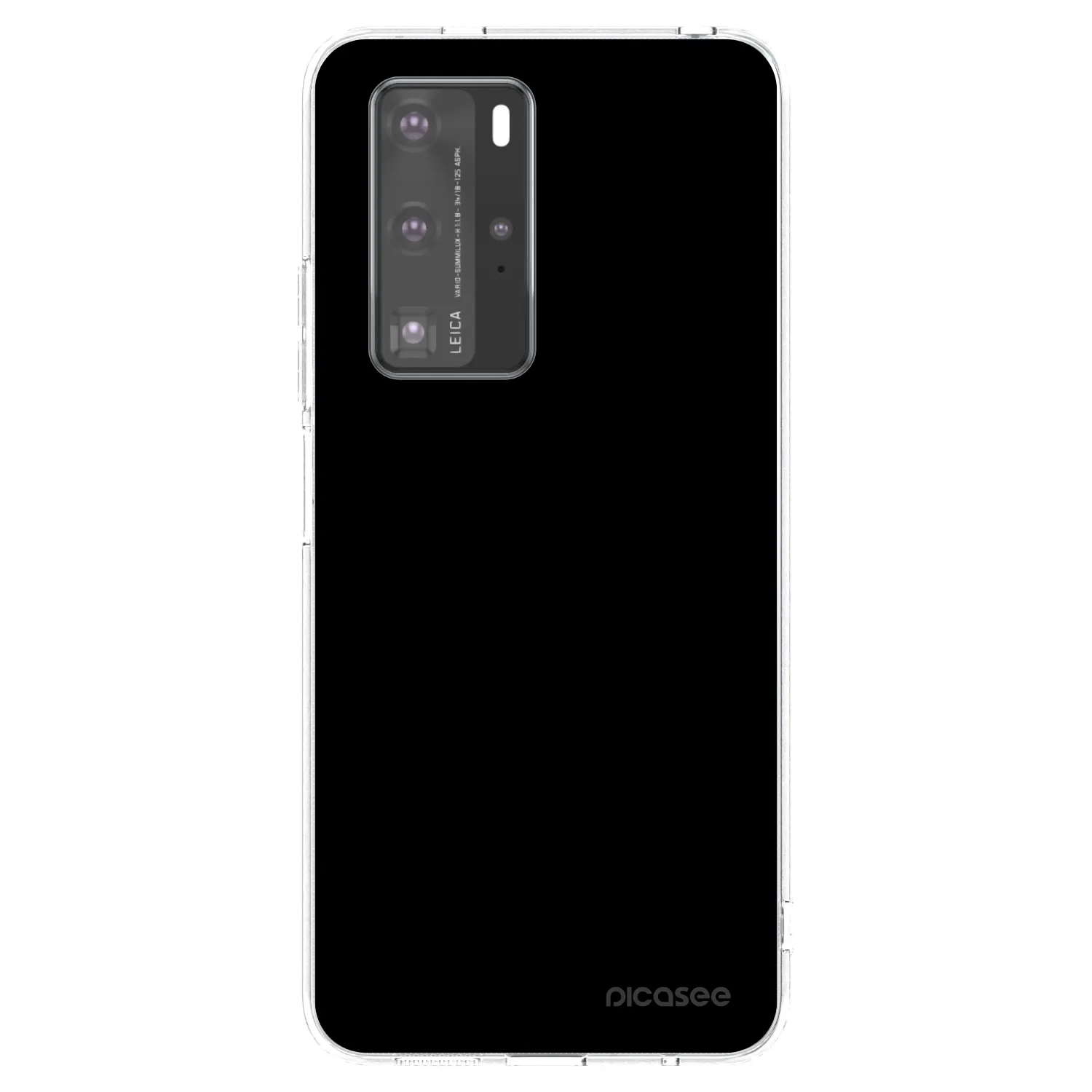 Picasee husă transparentă din silicon pentru Huawei P40 Pro - Black Bliss