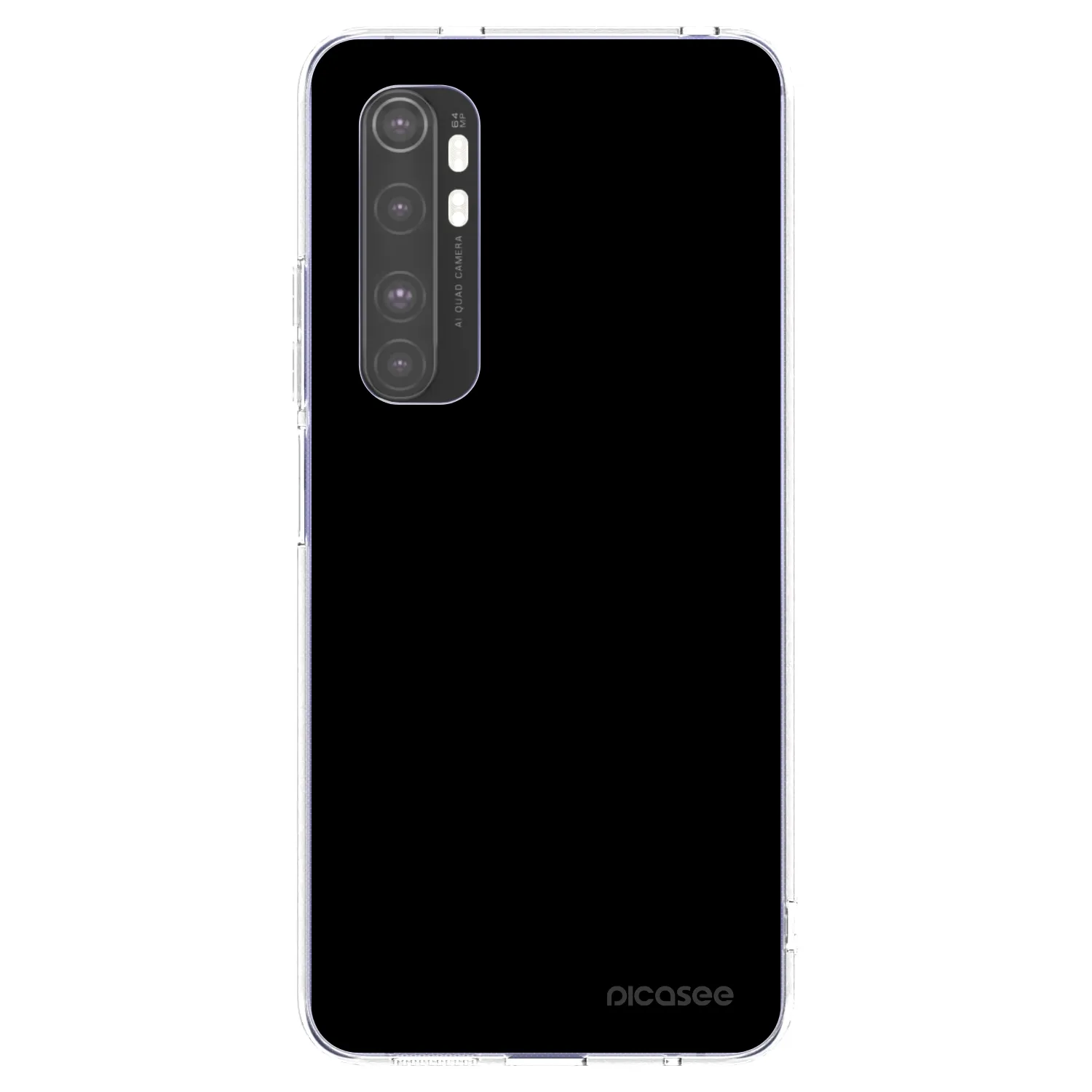 Picasee husă transparentă din silicon pentru Xiaomi Mi Note 10 Lite - Black Bliss