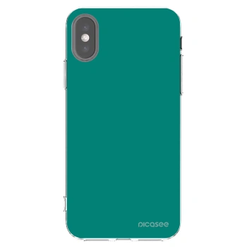 Picasee husă transparentă din silicon pentru Apple iPhone X/XS - Emerald Mist