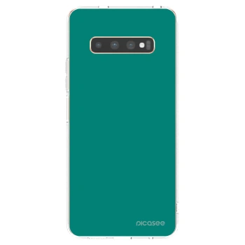 Picasee husă transparentă din silicon pentru Samsung Galaxy S10 Plus G975 - Emerald Mist