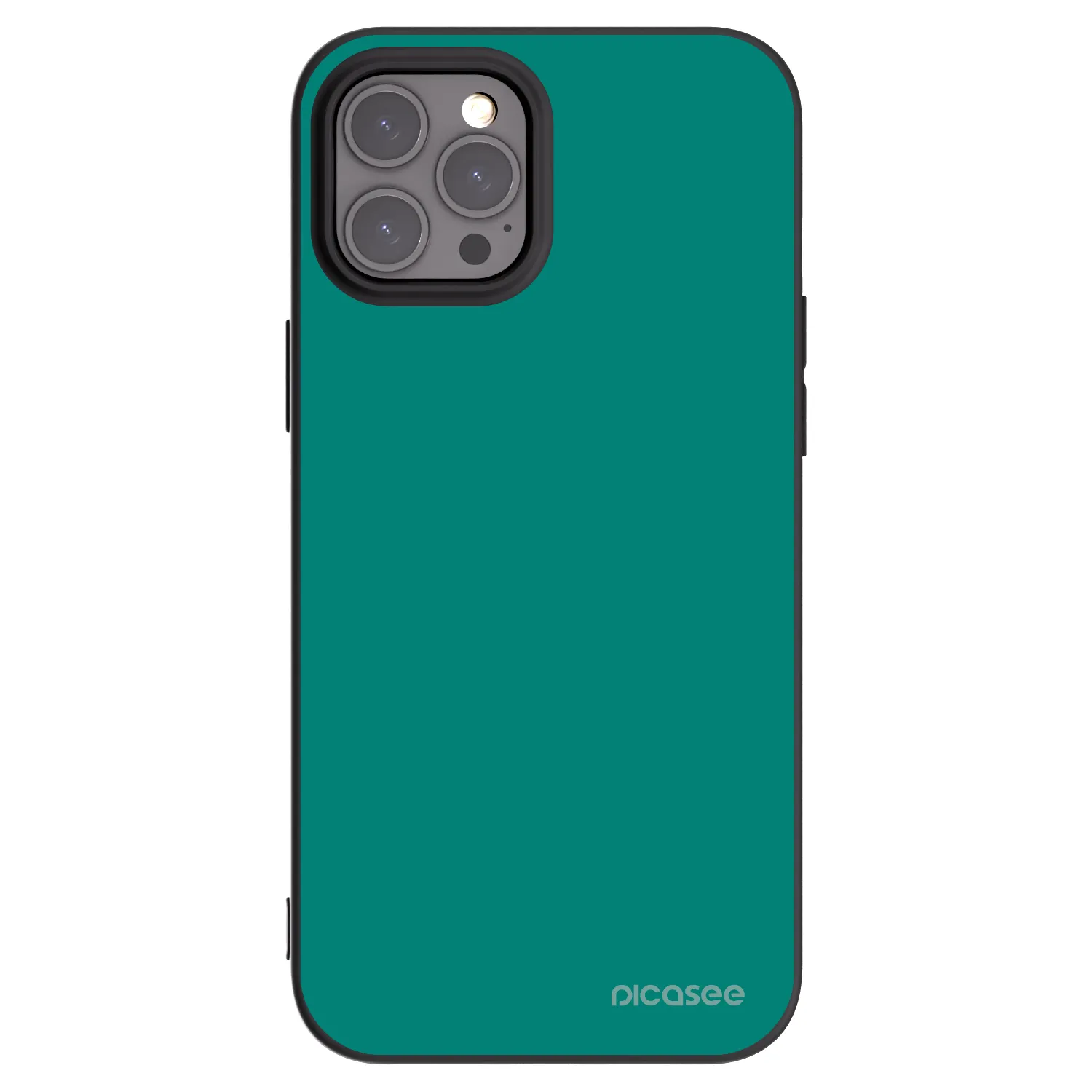 Picasee husă neagră din silicon pentru Apple iPhone 12 Pro Max - Emerald Mist
