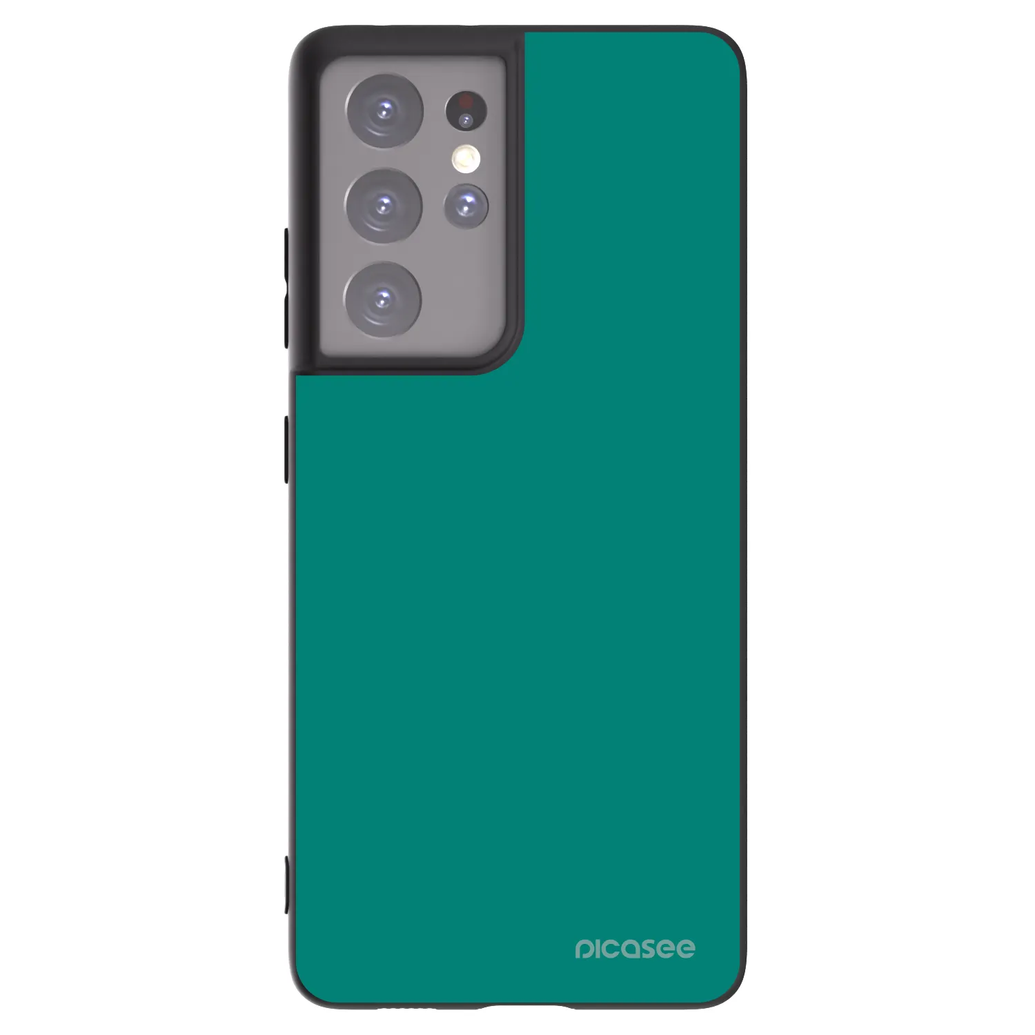 Picasee husă neagră din silicon pentru Samsung Galaxy S21 Ultra 5G G998B - Emerald Mist