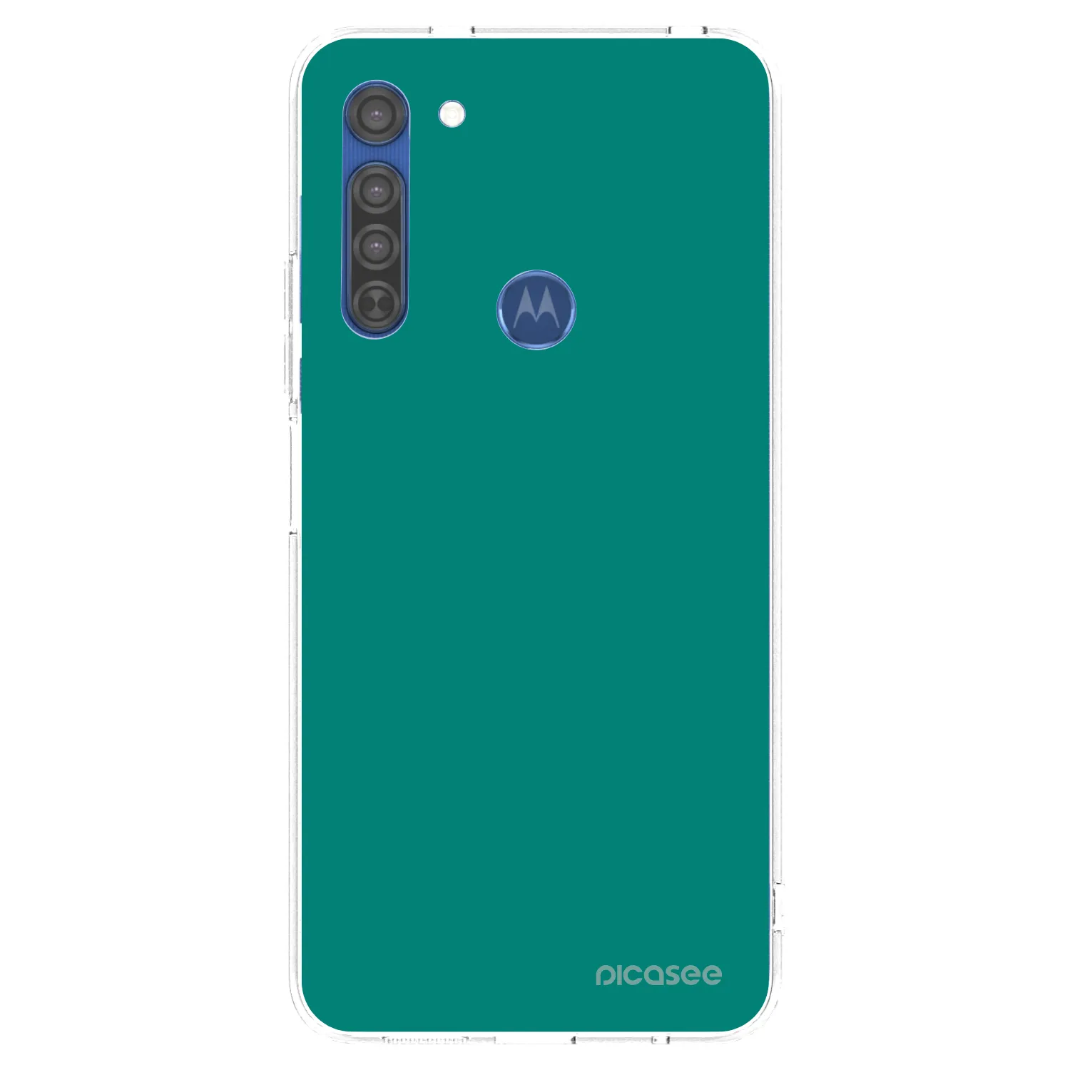 Picasee husă transparentă din silicon pentru Motorola Moto G8 - Emerald Mist