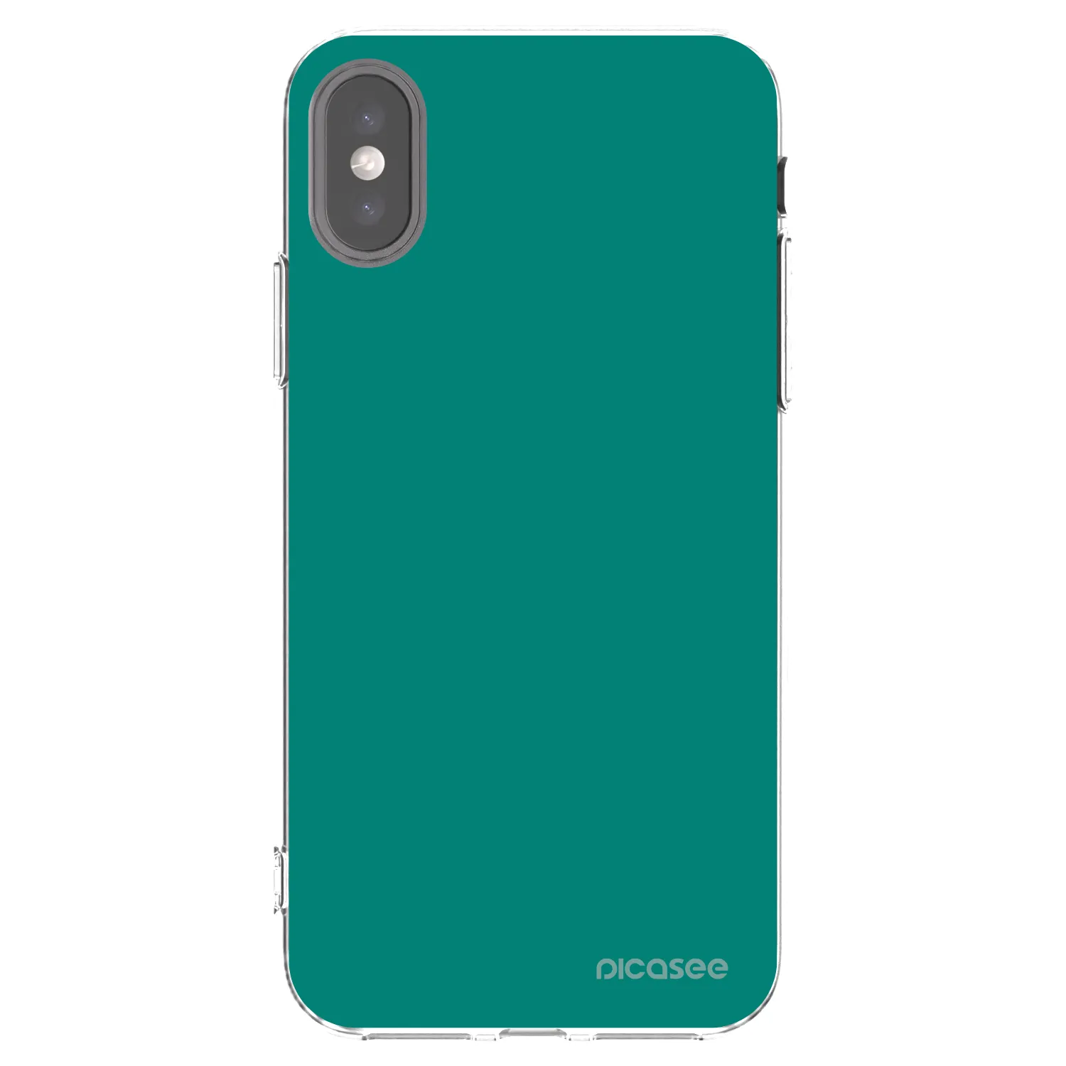 Picasee husă transparentă din silicon pentru Apple iPhone X/XS - Emerald Mist