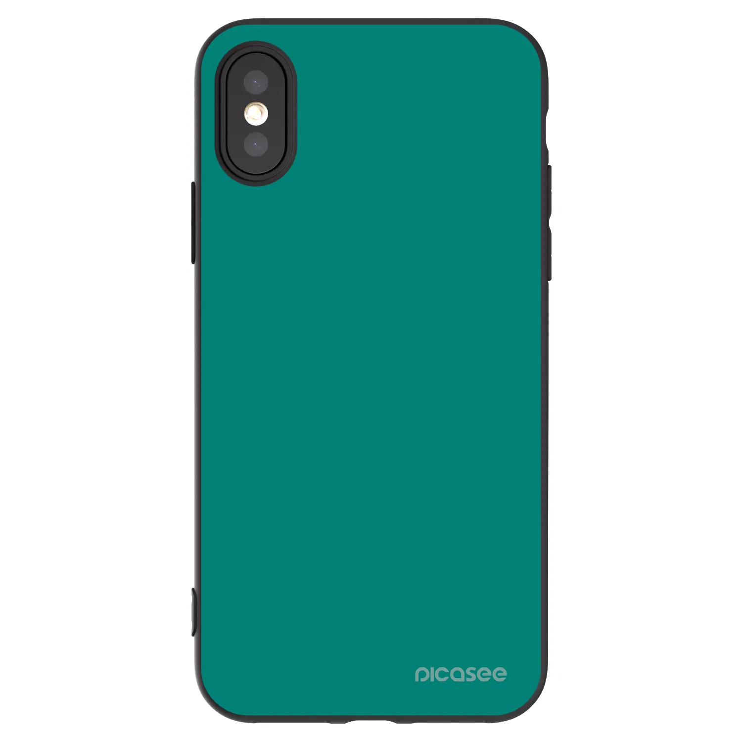 Picasee husă neagră din silicon pentru Apple iPhone X/XS - Emerald Mist