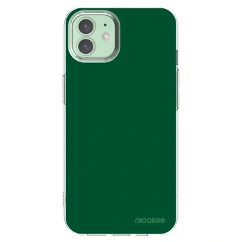 Picasee husă transparentă din silicon pentru Apple iPhone 12 - Green Gleam
