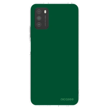 Picasee husă transparentă din silicon pentru Xiaomi Poco M3 - Green Gleam