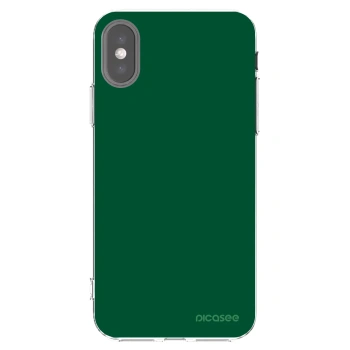 Picasee husă transparentă din silicon pentru Apple iPhone X/XS - Green Gleam