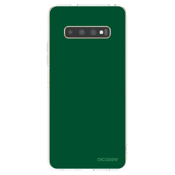 Picasee husă transparentă din silicon pentru Samsung Galaxy S10 Plus G975 - Green Gleam