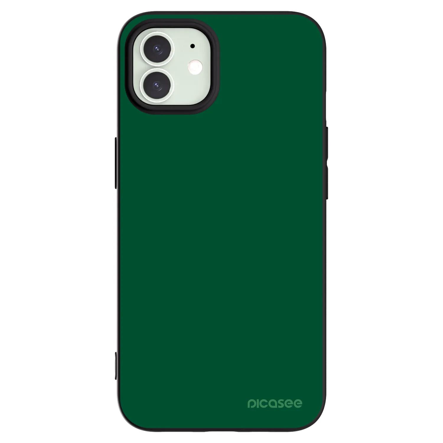 Picasee husă neagră din silicon pentru Apple iPhone 12 Pro - Green Gleam