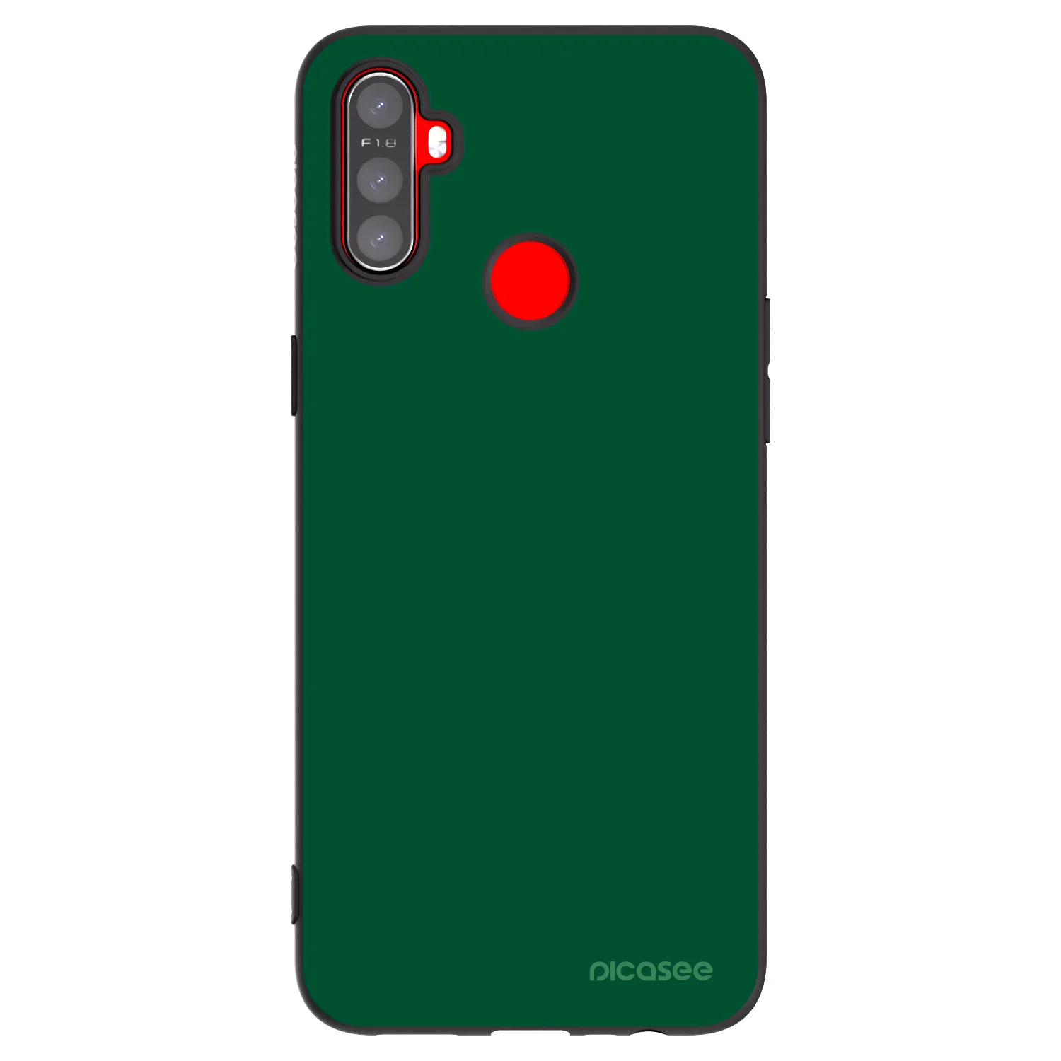 Picasee husă neagră din silicon pentru Realme C3 - Green Gleam