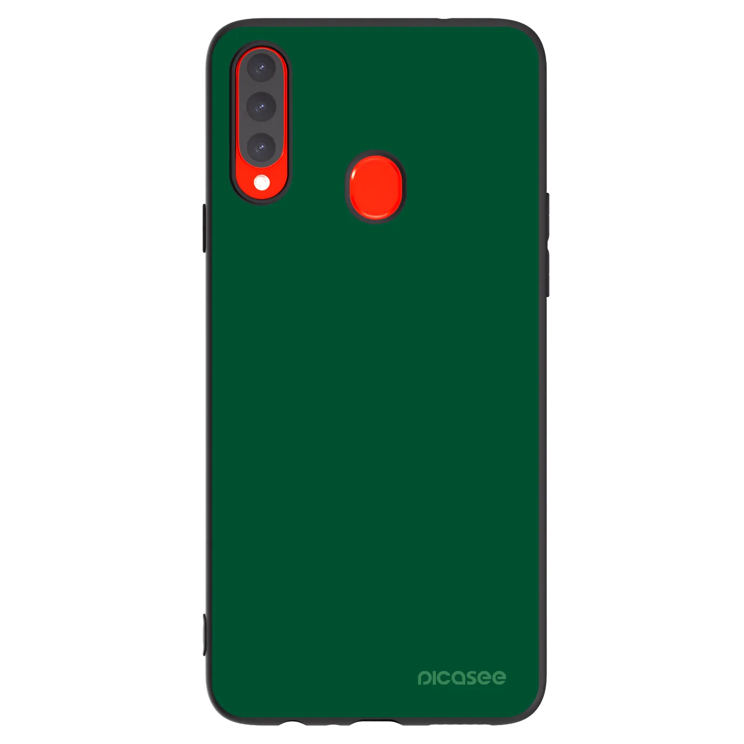 Picasee husă neagră din silicon pentru Samsung Galaxy A20s - Green Gleam