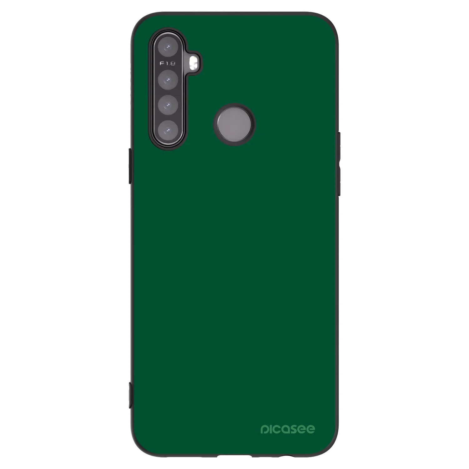Picasee husă neagră din silicon pentru Realme 5 - Green Gleam