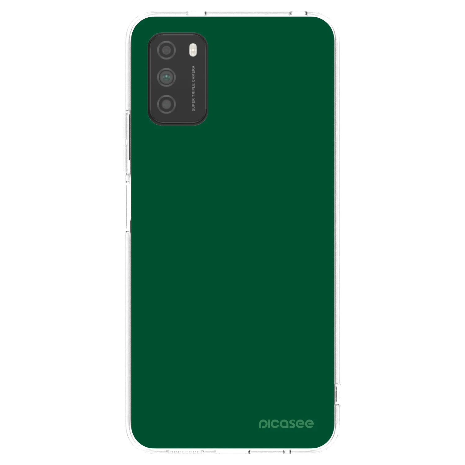 Picasee husă transparentă din silicon pentru Xiaomi Poco M3 - Green Gleam