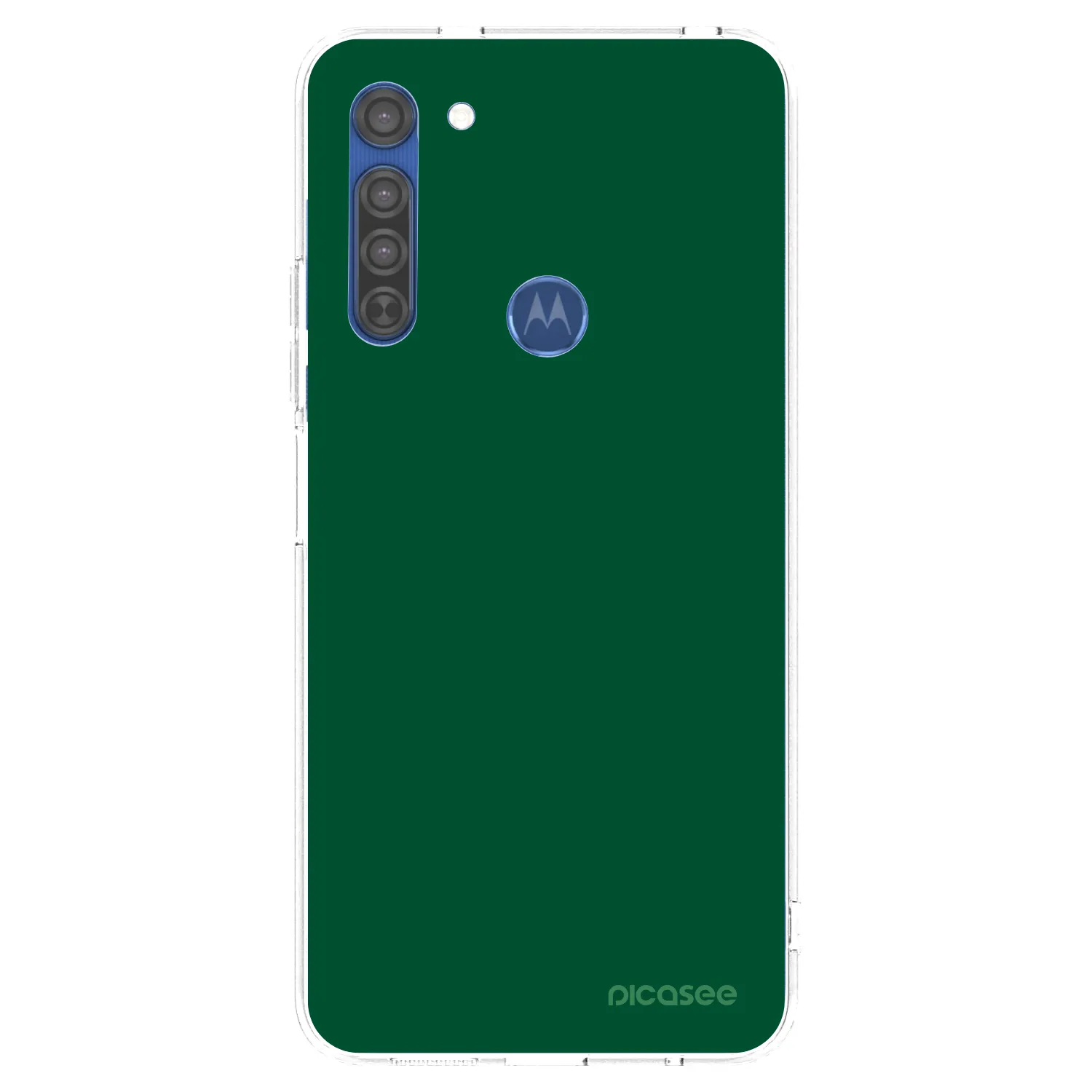 Picasee husă transparentă din silicon pentru Motorola Moto G8 - Green Gleam