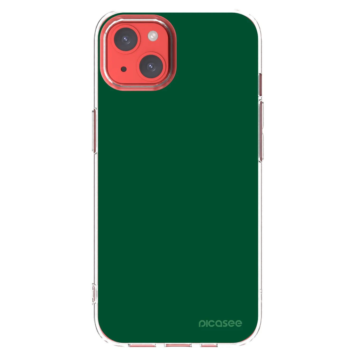 Picasee husă transparentă din silicon pentru Apple iPhone 13 - Green Gleam