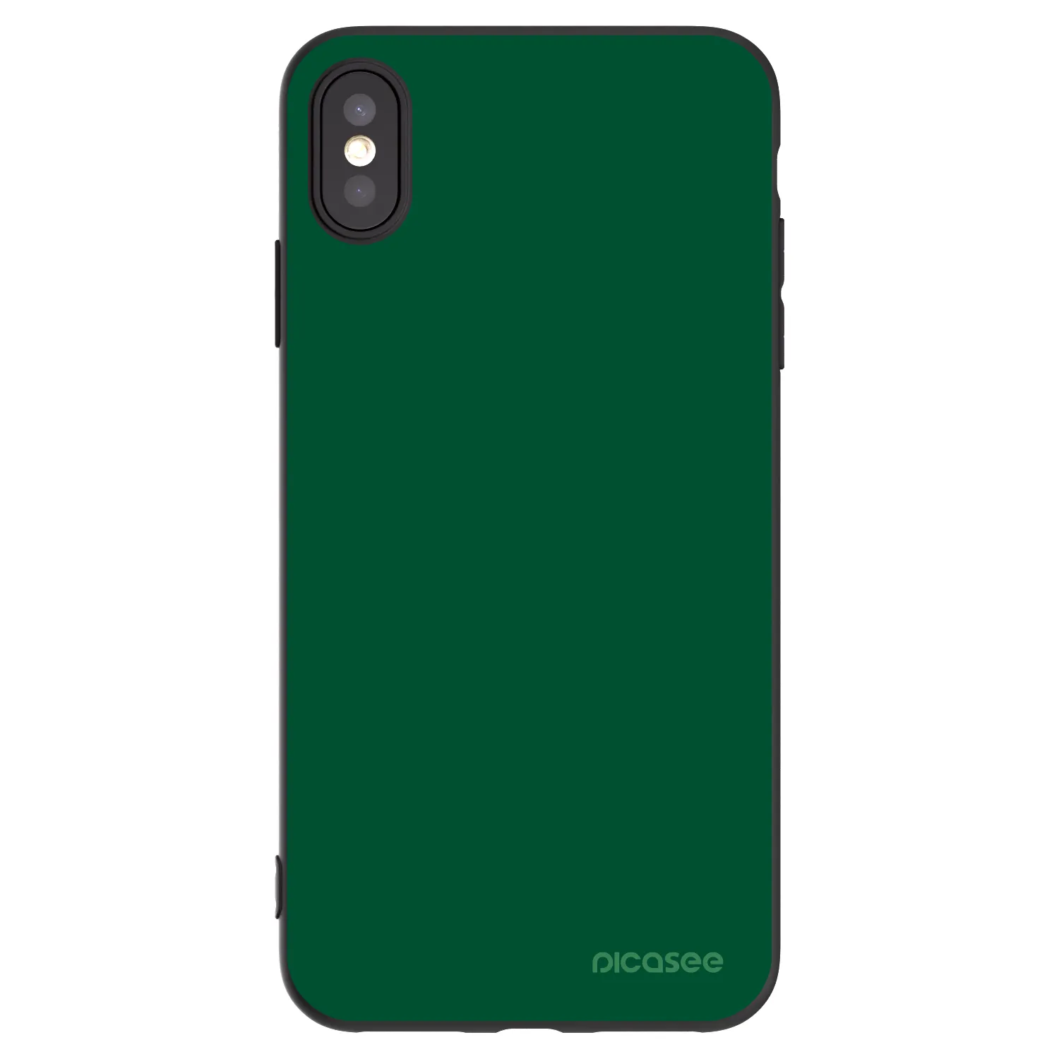 Picasee husă neagră din silicon pentru Apple iPhone XS Max - Green Gleam