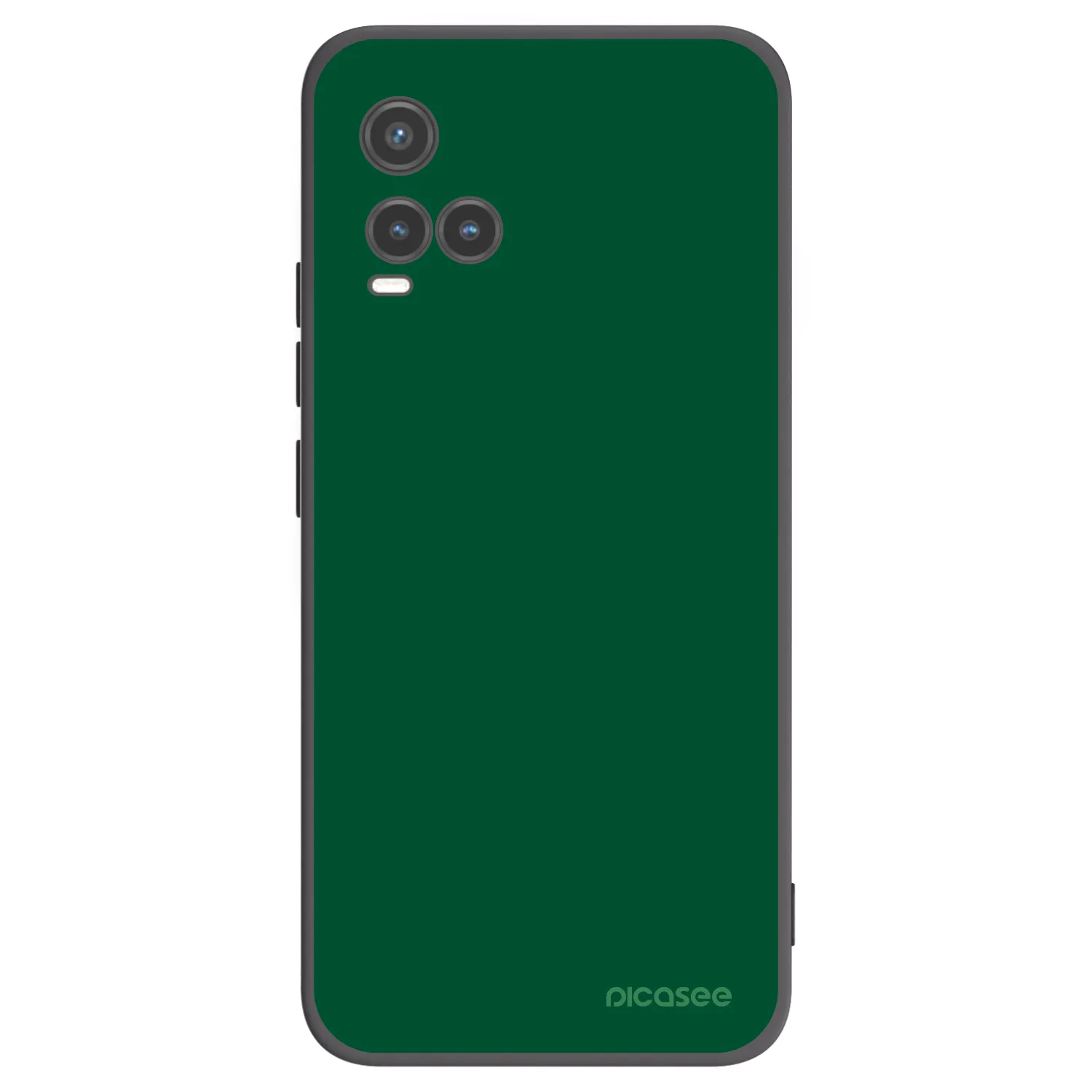 Picasee husă neagră din silicon pentru Vivo Y33s - Green Gleam