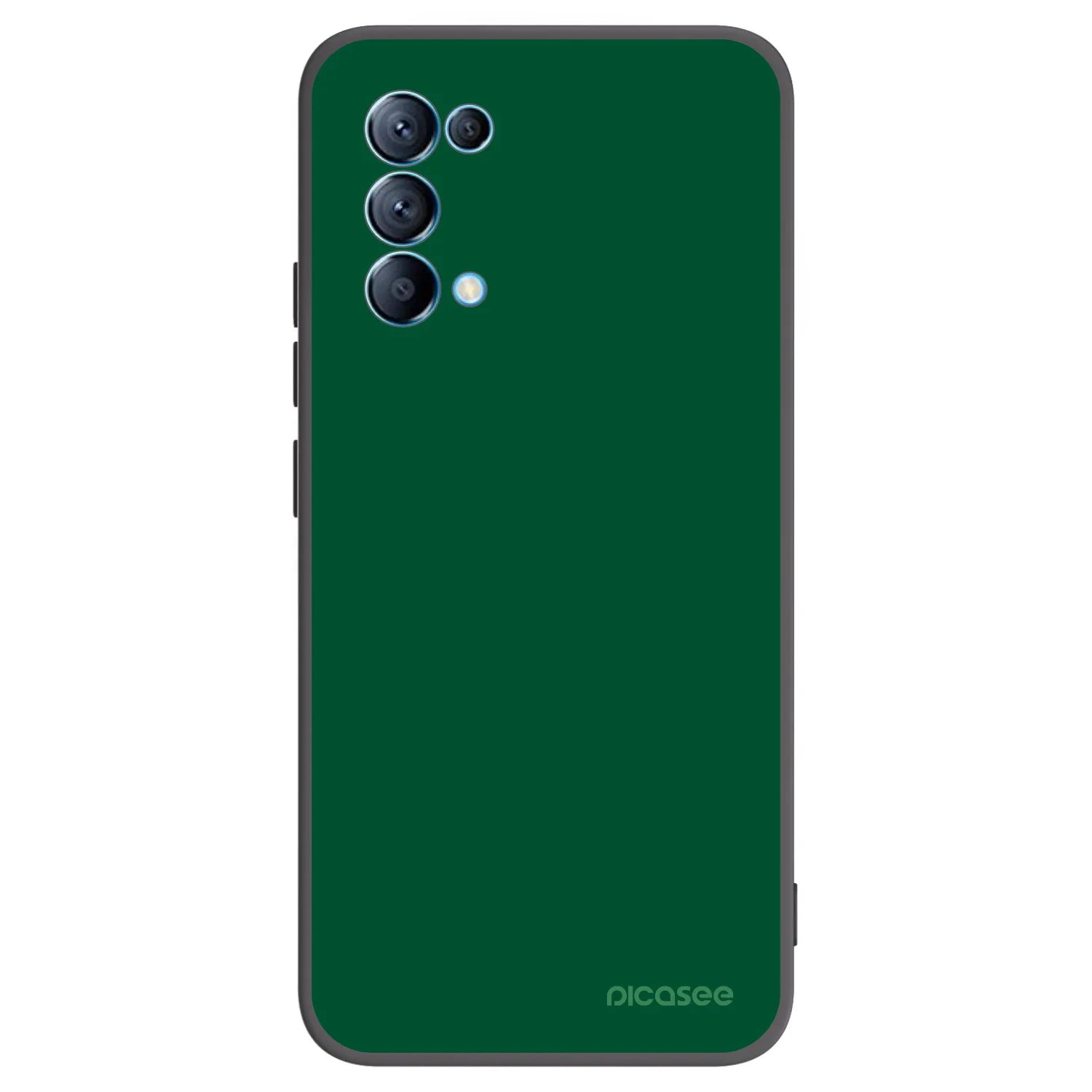 Picasee husă neagră din silicon pentru OPPO Reno 5 5G - Green Gleam