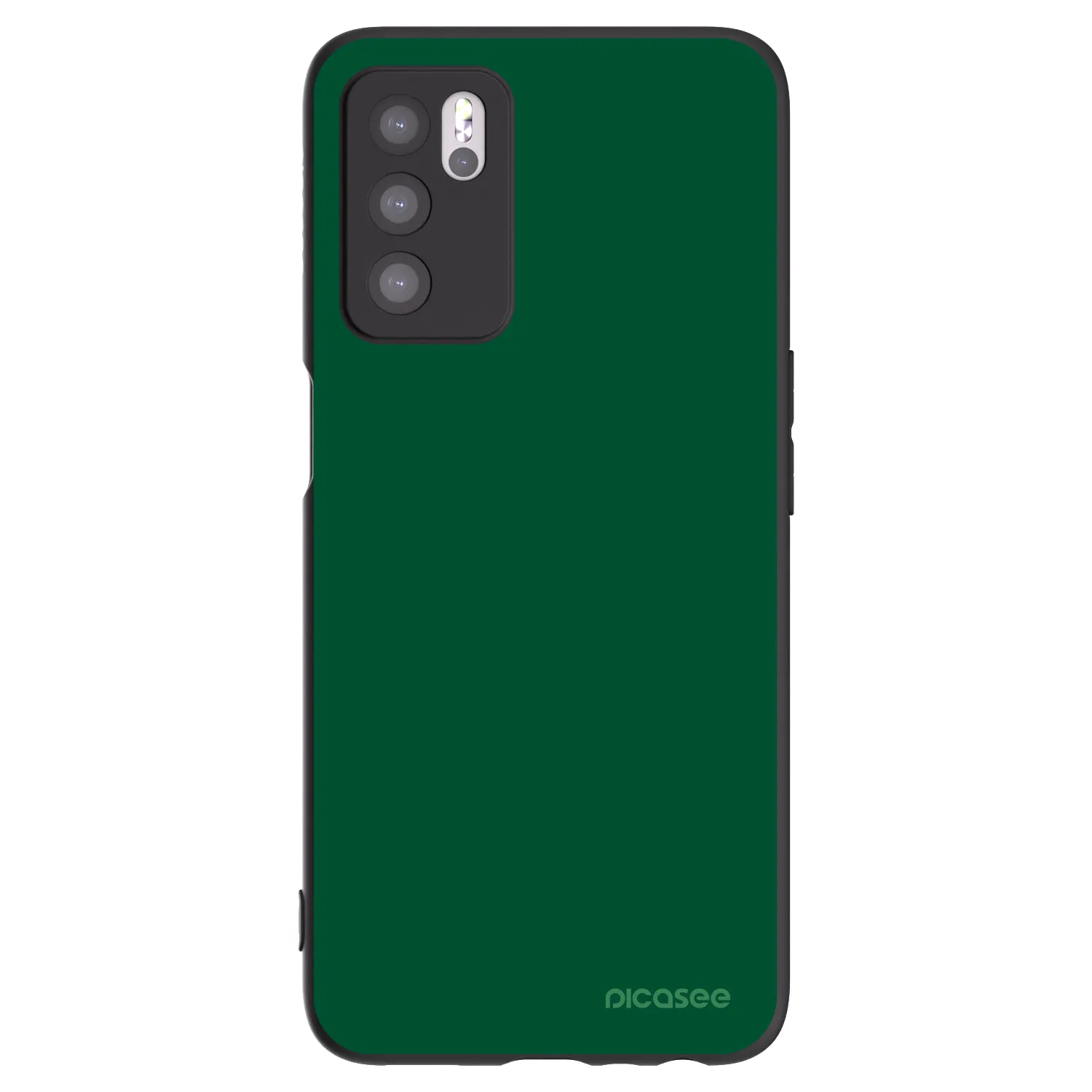 Picasee husă neagră din silicon pentru OPPO A16s - Green Gleam
