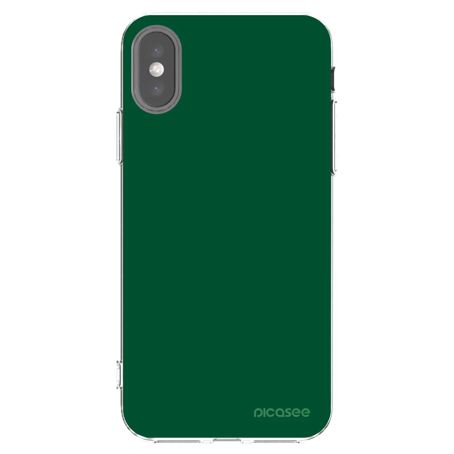 Picasee husă transparentă din silicon pentru Apple iPhone X/XS - Green Gleam
