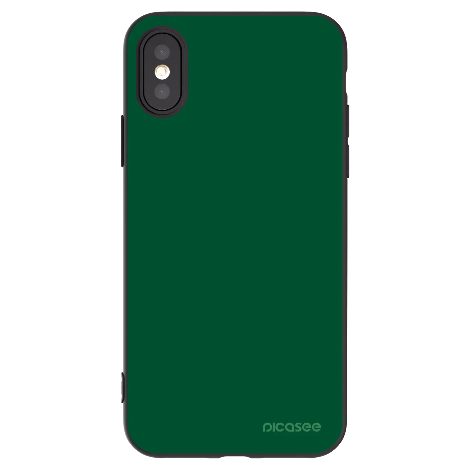 Picasee husă neagră din silicon pentru Apple iPhone X/XS - Green Gleam