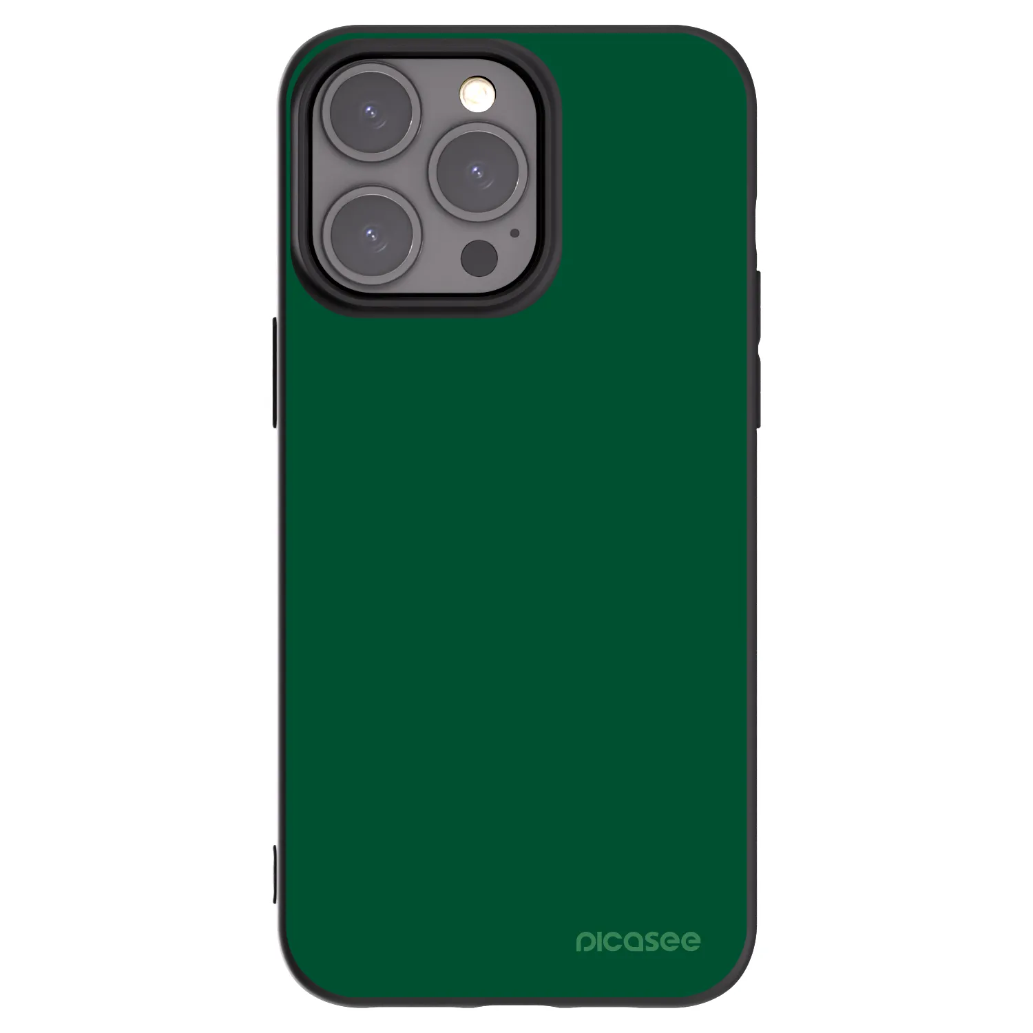 Picasee husă neagră din silicon pentru Apple iPhone 15 Pro Max - Green Gleam