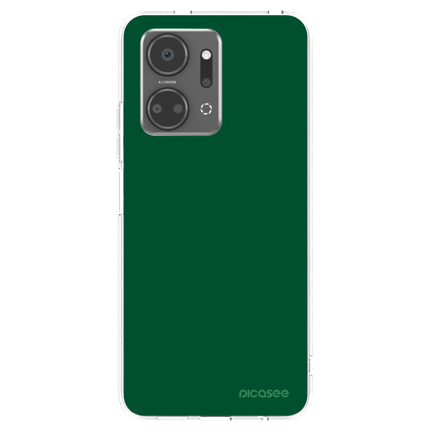 Picasee husă transparentă din silicon pentru Honor X7a - Green Gleam