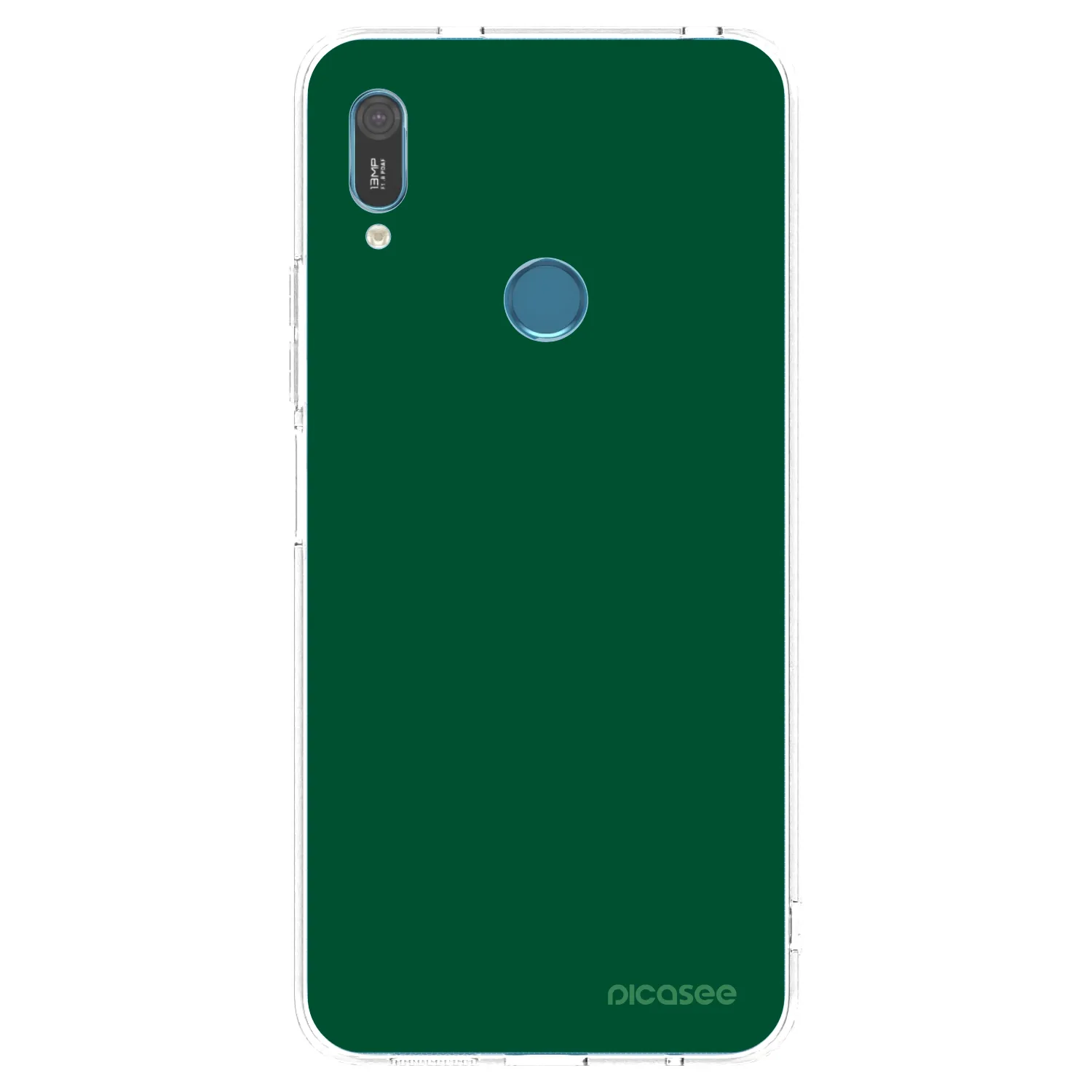 Picasee husă transparentă din silicon pentru Huawei Y6 2019 - Green Gleam