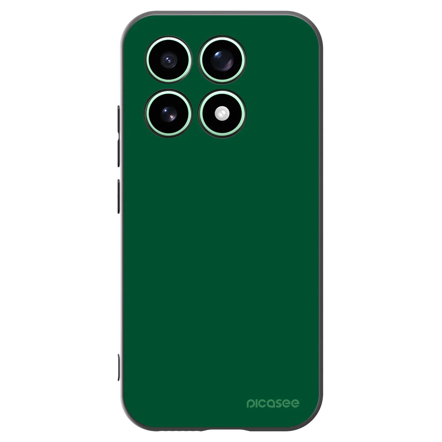 Picasee husă neagră din silicon pentru Xiaomi 17 - Green Gleam