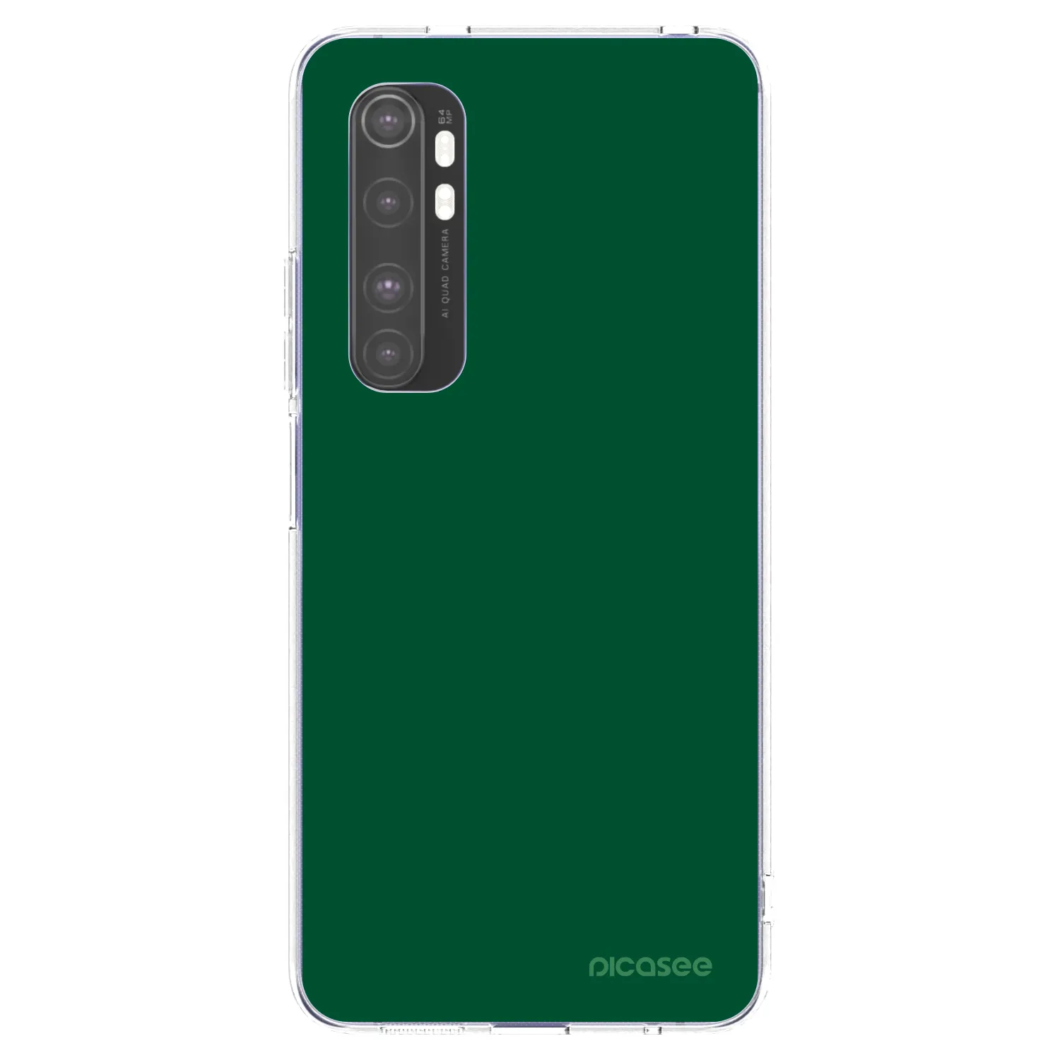 Picasee husă transparentă din silicon pentru Xiaomi Mi Note 10 Lite - Green Gleam