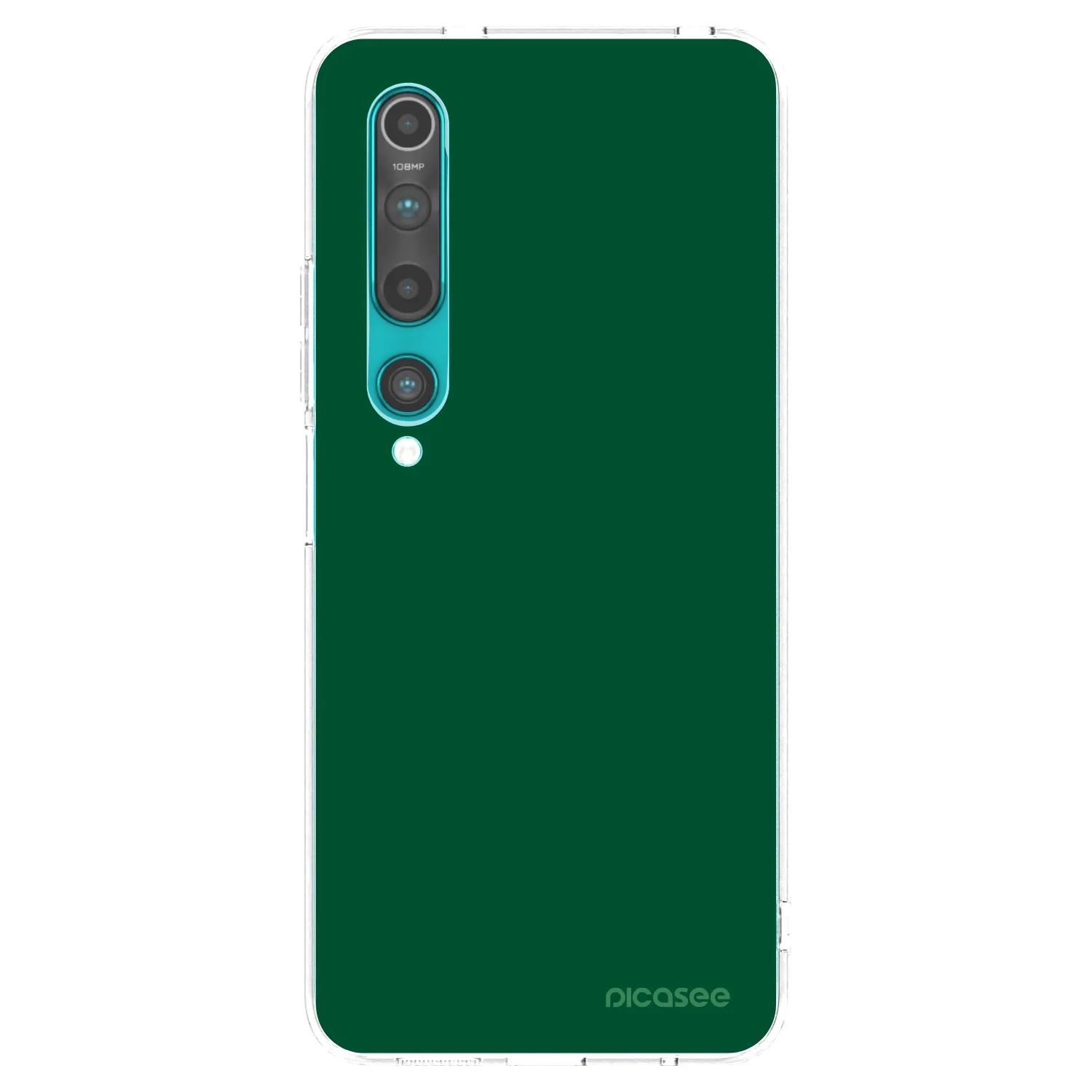 Picasee husă transparentă din silicon pentru Xiaomi Mi 10 - Green Gleam