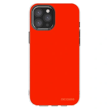 Picasee husă transparentă din silicon pentru Apple iPhone 12 Pro Max - Maranello Red