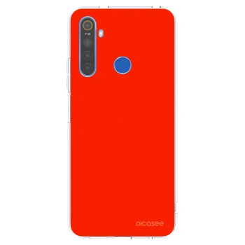 Picasee husă transparentă din silicon pentru Realme 5 - Maranello Red