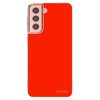 Picasee husă transparentă din silicon pentru Samsung Galaxy S21 5G G991B - Maranello Red