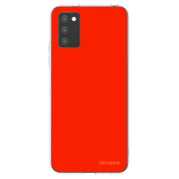 Picasee husă transparentă din silicon pentru Samsung Galaxy A02s A025G - Maranello Red