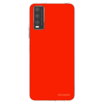 Picasee husă transparentă din silicon pentru Vivo Y20s - Maranello Red