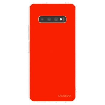 Picasee husă transparentă din silicon pentru Samsung Galaxy S10 Plus G975 - Maranello Red