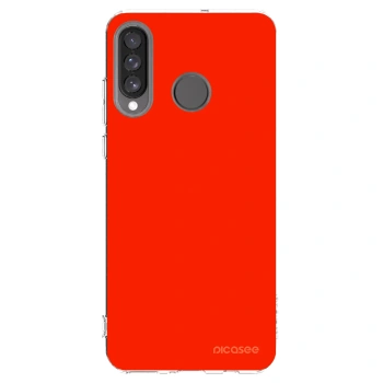 Picasee husă transparentă din silicon pentru Huawei P30 Lite - Maranello Red
