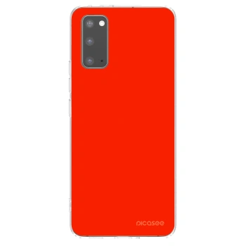 Picasee husă transparentă din silicon pentru Samsung Galaxy S20 G980F - Maranello Red