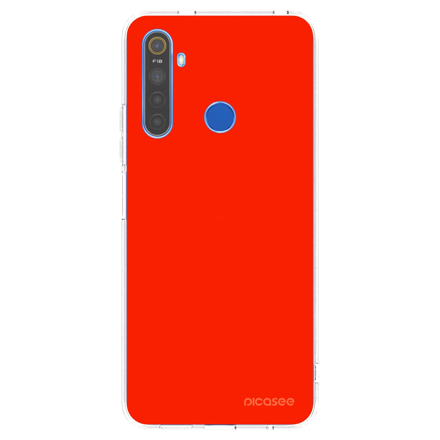 Picasee husă transparentă din silicon pentru Realme 5 - Maranello Red