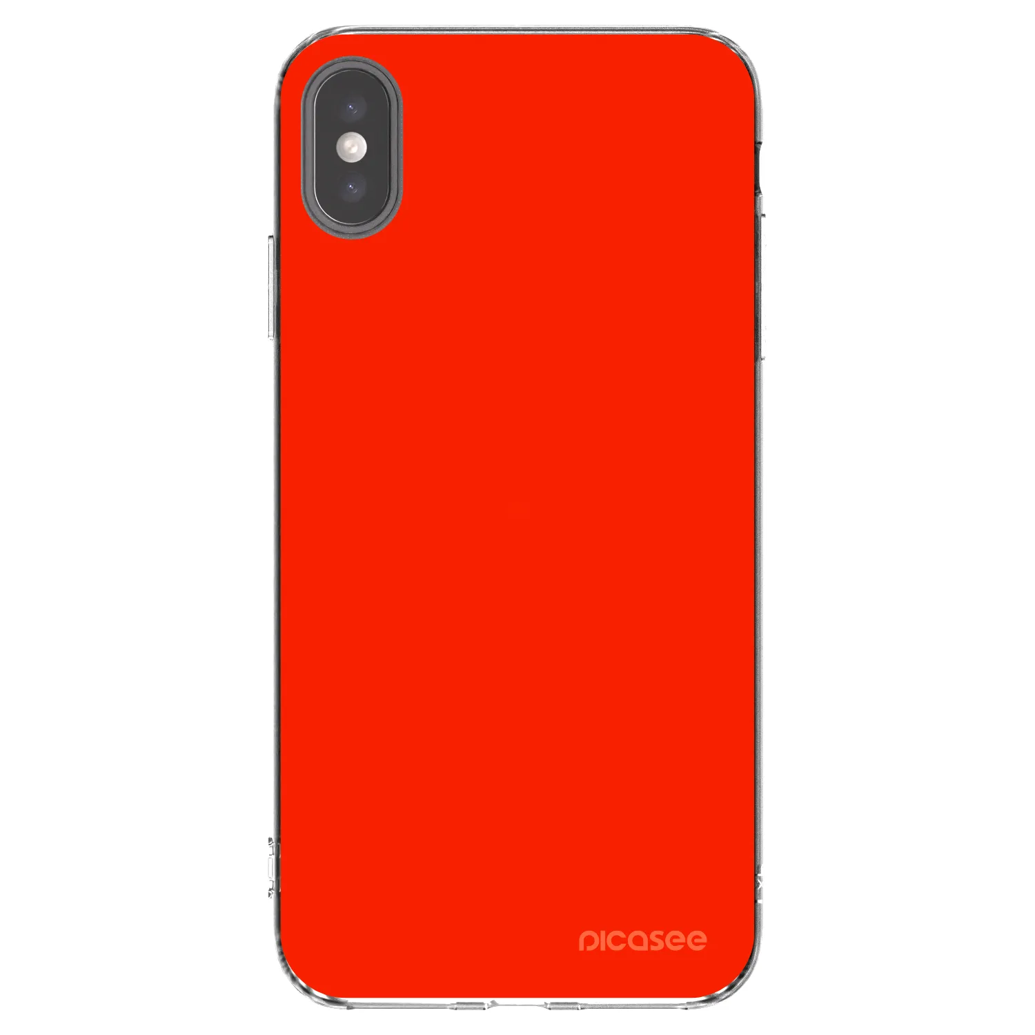 Picasee husă transparentă din silicon pentru Apple iPhone XS Max - Maranello Red