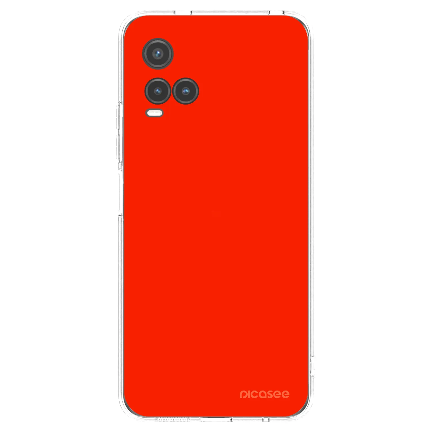 Picasee husă transparentă din silicon pentru Vivo Y33s - Maranello Red
