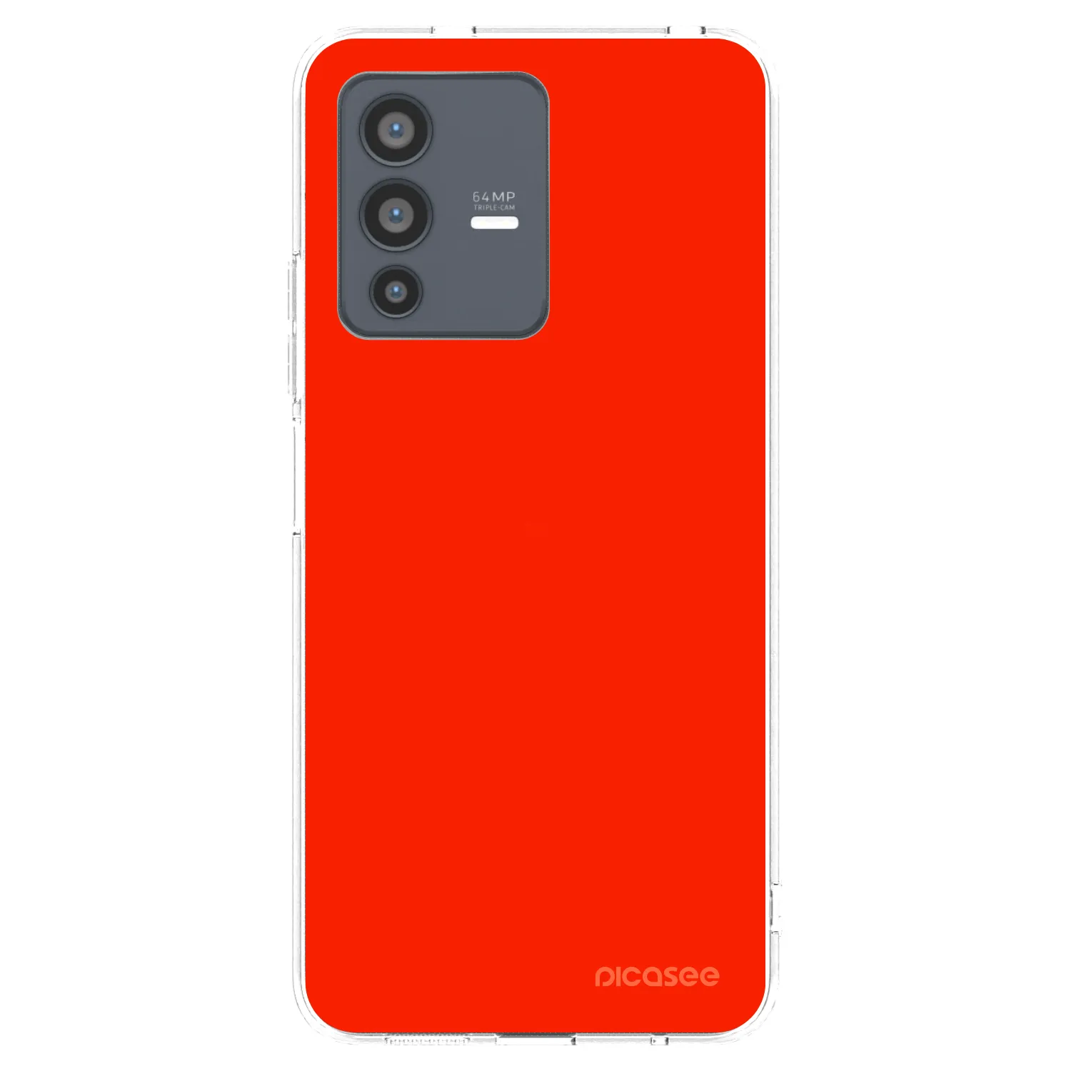 Picasee husă transparentă din silicon pentru Vivo V23 5G - Maranello Red