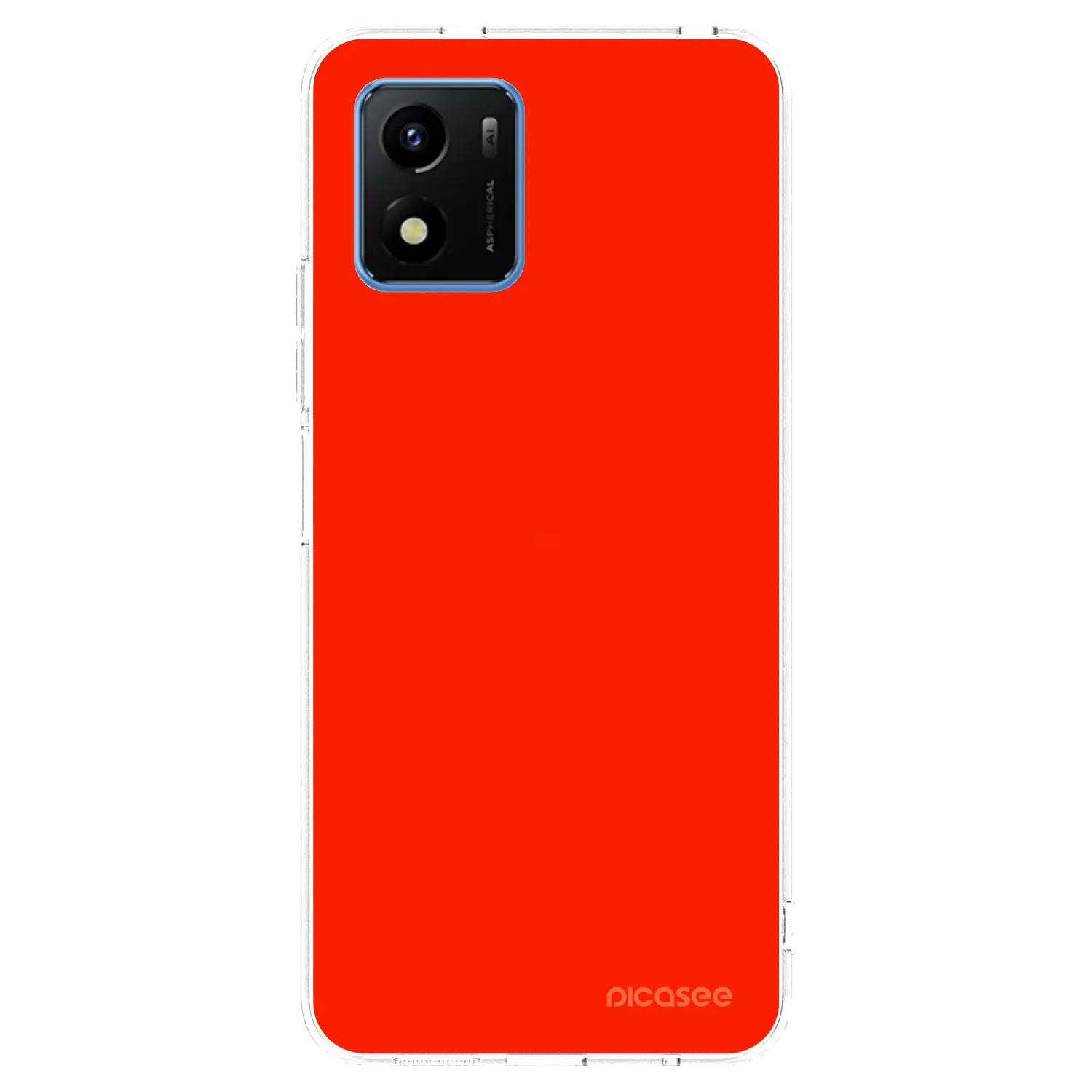 Picasee husă transparentă din silicon pentru Vivo Y01 - Maranello Red